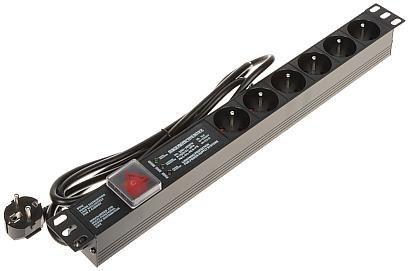 Listwa zasilająca 6 gniazd PD-6/R-SPD-3L