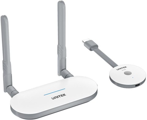 Unitek Bezprzewodowy nadajnik i odbiornik HDMI zasięg do 50m, biały