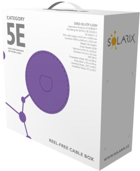 KABEL SKRĘTKA SOLARIX CAT.5E UTP LSOH Dca SXKD-5E-UTP-LSOH box 305m