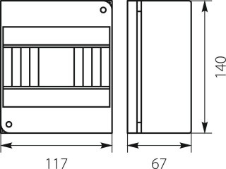 Rozdzielnica n/t RNO 6 IP30 140x117x67mm, biała | 5.6 Elektro-Plast Opatówek