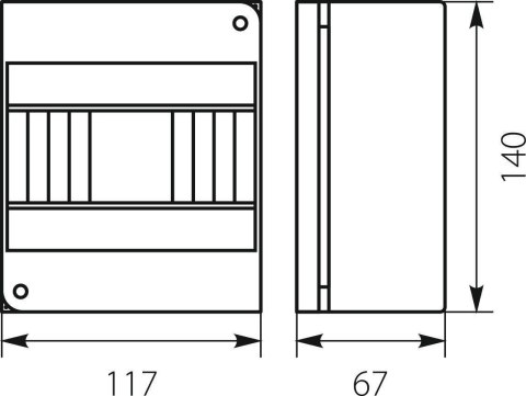 Rozdzielnica n/t RNO 6 IP30 140x117x67mm, biała | 5.6 Elektro-Plast Opatówek