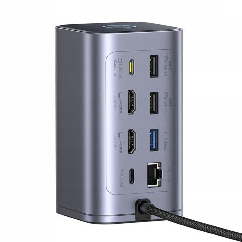 Stacja dokująca HUB Baseus NU1 Air Spacemate 12w1 USB-C / 2x HDMI 2x USB-C 2x USB-A RJ45 SD microSD