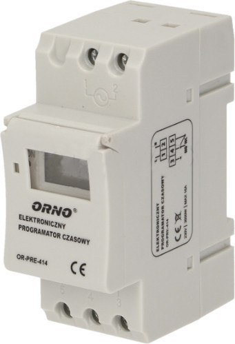 Programator czasowy na szynę DIN ORNO OR-PRE-414