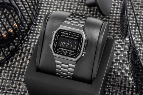 ZEGAREK MĘSKI CASIO A168WGG-1BDF (zd088d) - KLASYKA + BOX