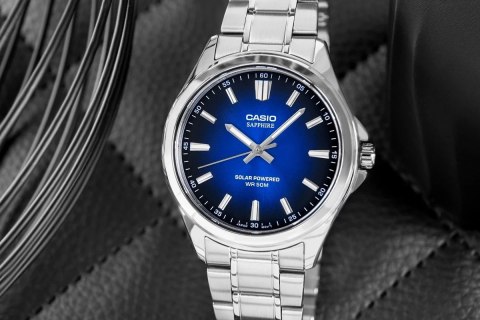 ZEGAREK MĘSKI CASIO MTS-RS100D-2A SZAFIR SOLAR + BOX