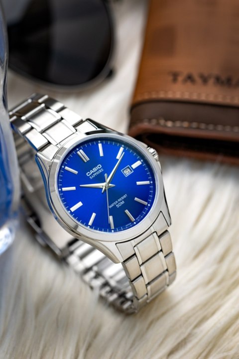 Zegarek Męski Casio MTS-115D-2A1 + BOX (zd292a) SZAFIR