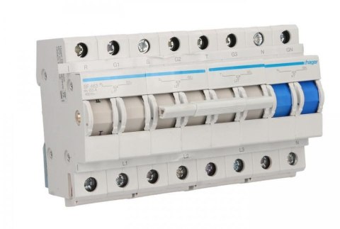 HAGER Modułowy przełącznik zasilania 3P+N I-0-II 63A 400VAC SF463