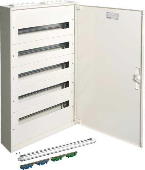 ROZDZIELNICA KOMPLETNA 5X24MOD.+ZACISKI PE/N, IP30/I KL.N/T HAGER FW524WT