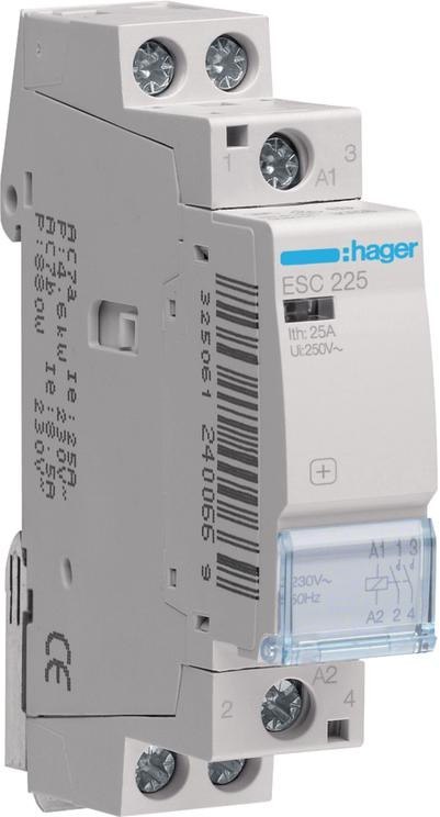 Stycznik 230VAC 2NO 25A AC-7a/b ESC2 Hager ESC225