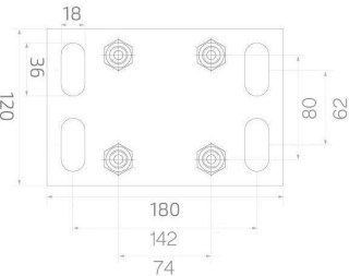 Pakiet wózków jezdnych PSG 60.00P.80.19 do bram przesuwnych do szyny 80x80x5 mm