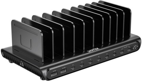 Unitek 10-portowa stacja ładowania 2 x USB-A 15W, 8 x USB-C PD 65W, 120W