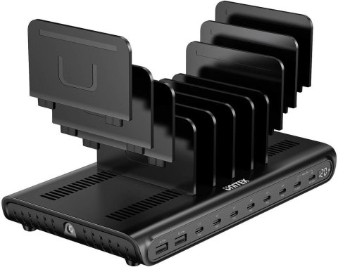 Unitek 10-portowa stacja ładowania 2 x USB-A 15W, 8 x USB-C PD 65W, 120W