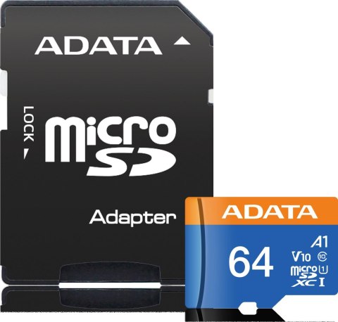 Adata karta microSD Premier 64GB UHS1/CL10/A1+adapter