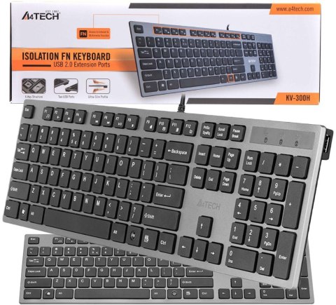 Klawiatura komputerowa A4tech KV-300H USB szary