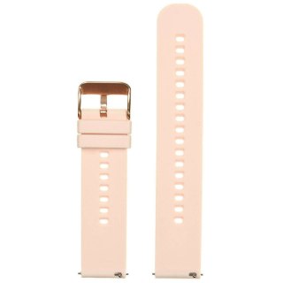 Pasek gumowy do zegarka U27 - jasny róż/rosegold - 22mm