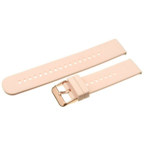 Pasek gumowy do zegarka U27 - jasny róż/rosegold - 22mm