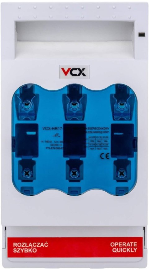 Rozłącznik bezpiecznikowy VCX-HR17-160 3P 160A NH00