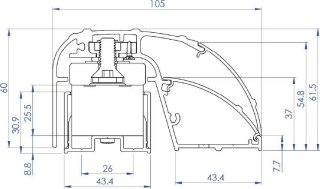 Elektromagnetyczny profil drzwiowy 400mm 300kg monitorowany CDVI P300EVO