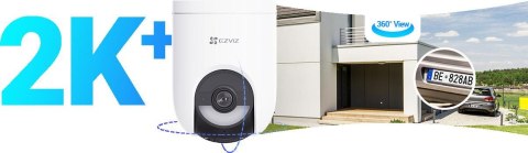Kamera IP Ezviz HB8 Lite Kit bateryjna PT Wi-Fi 4MP z panelem słonecznym 5W