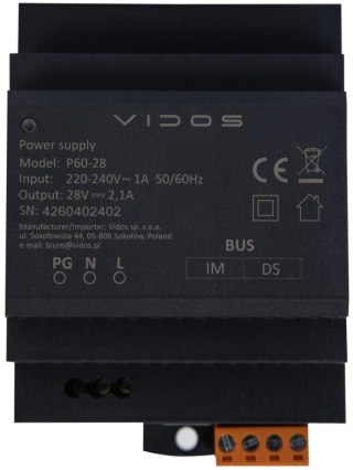 Zasilacz VIDOS DUO IP P60-28