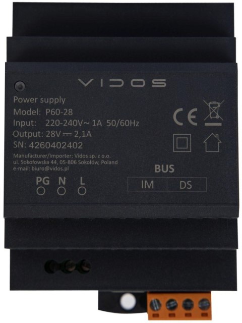 Zasilacz VIDOS DUO IP P60-28