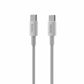 Kabel VIDVIE CB4013 Type C/Type C PD 100W 1m biały