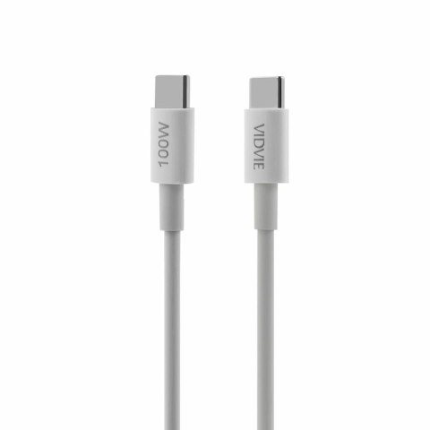 Kabel VIDVIE CB4013 Type C/Type C PD 100W 1m biały