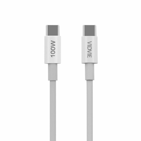 Kabel VIDVIE CB4013 Type C/Type C PD 100W 1m biały
