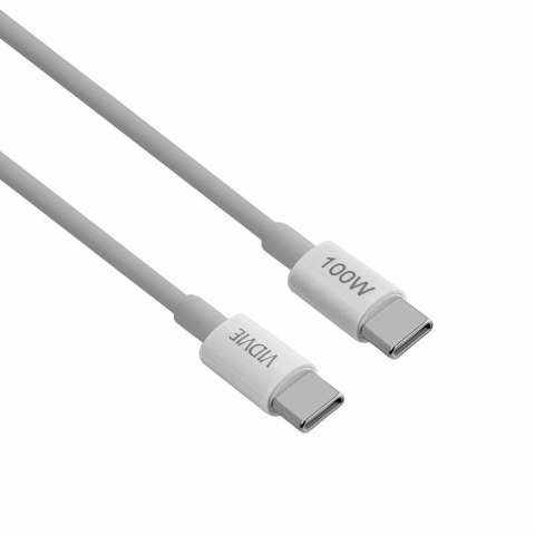 Kabel VIDVIE CB4013 Type C/Type C PD 100W 1m biały