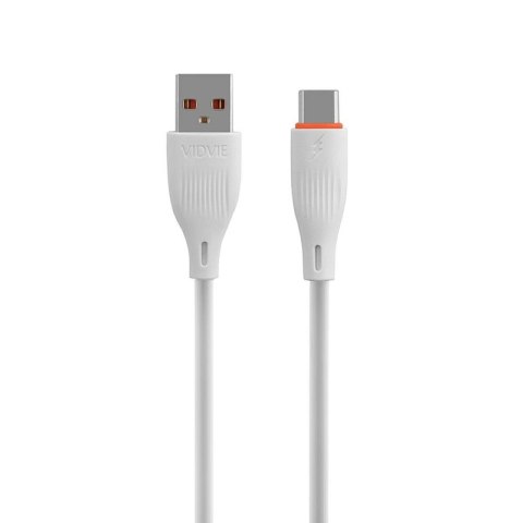 Kabel VIDVIE CB4016 USB/Type C 2.4A, 1m biały