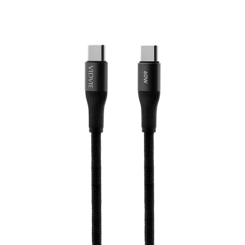 Kabel VIDVIE CB4038 Type C/Type C 60W, 1m czarny