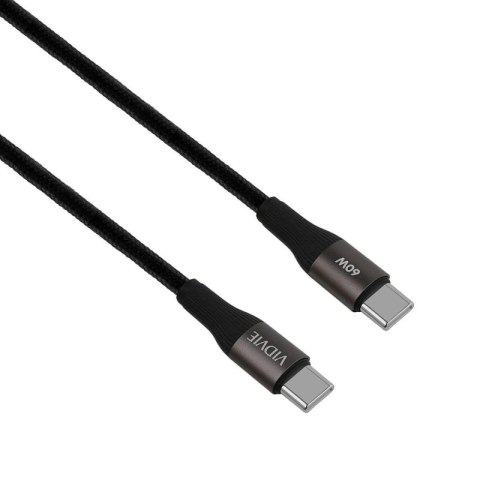 Kabel VIDVIE CB4038 Type C/Type C 60W, 1m czarny