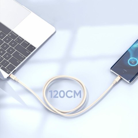Kabel VIDVIE CB408 Type C/Type C 100W, 1.2m beżowy