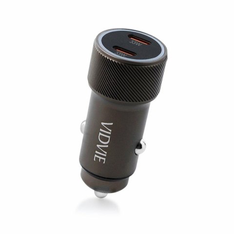 Ładowarka samochodowa VIDVIE CC543 2xType-C + kabel Type-C/Type-C 30W szary