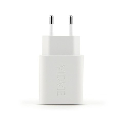Ładowarka sieciowa VIDVIE PLE269 1xUSB + 1xType C 3A PD 30W biały