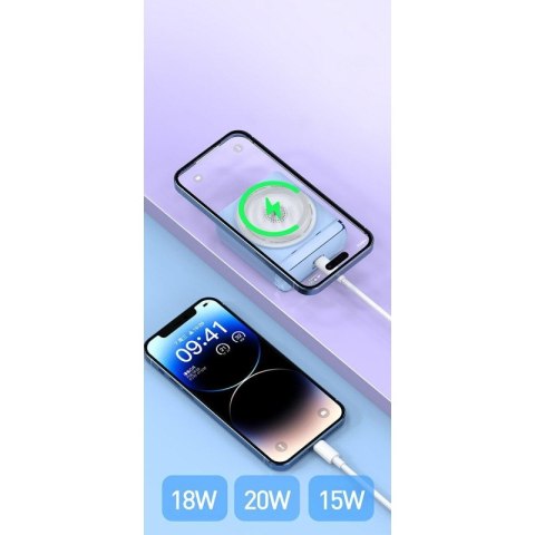 Powerbank VIDVIE PB7001 Magnetyczny 10 000 mAh fioletowy