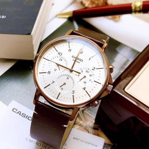 ZEGAREK MĘSKI CASIO MTP-E321RL-5A (zd190b) + BOX