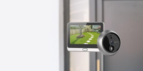 Wizjer do drzwi Ezviz CP4 6MP Wi-Fi srebrny