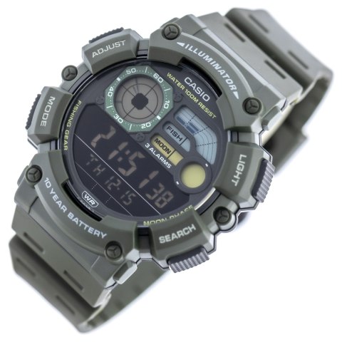 ZEGAREK MĘSKI CASIO Digital Moonphase WS-1500H-3B + BOX