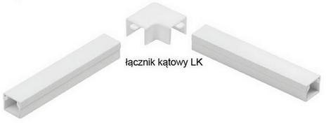 Osprzęt do listew elektroinstalacyjnych, łącznik kątowy BIAŁY LK 60x40 (1szt.)