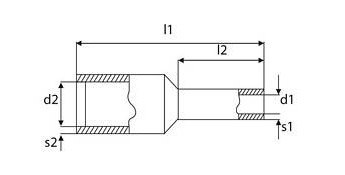TULEJKA IZOLOWANA 6mm2 DUI-6,0-12CZ CZARNY (100szt.)