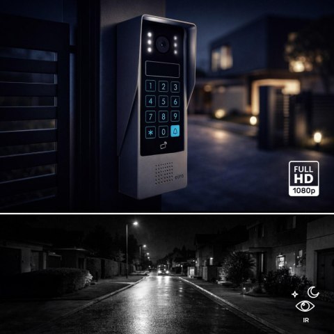 WIDEODOMOFON EURA VDP-90A3 DELTA + czarny monitor TUYA