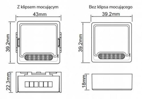 Moduł OXT mini przekaźnik 4 obwody WiFi TUYA T224