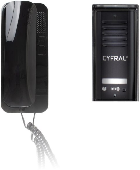 DOMOFON CYFRAL COSMO 1-LOKATORSKI KASETA CZARNA/UNIFON CZARNY