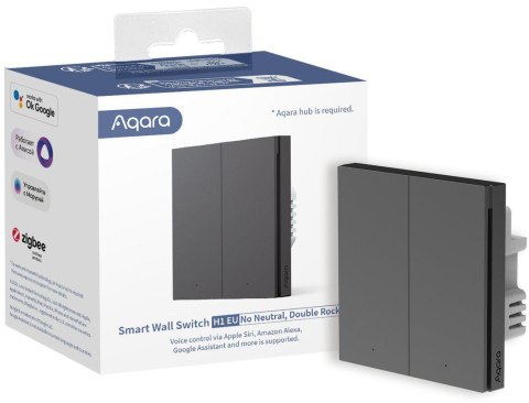 Aqara Smart Wall Switch H1 Szary podwójny bez przewodu neutralnego