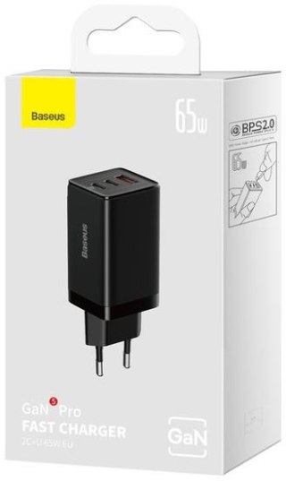 Ładowarka sieciowa Baseus GaN 5 Pro CCGP120201 65W USB-A 2x USB-C PD 3.0 QC 4.0
