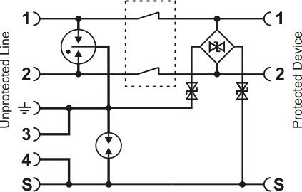 Zabezpieczenie przeciwprzepięciowe do RS-485 EWIMAR SUG-RS485/DIN