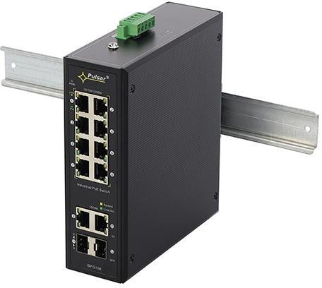 Switch przemysłowy PoE PULSAR ISFG108 (8xPoE, 2xSFP, 2xRJ45)