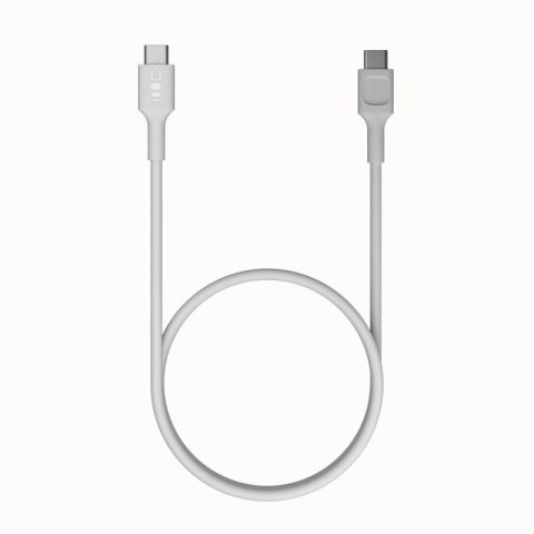 KABEL USB-C / USB-C Greencell PowerFlex 30cm PD 100W biały silikonowy