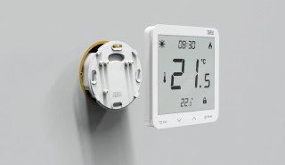 Przewodowy dwustanowy regulator pokojowy podtynkowy biały ST-297z v3 Tech sterowniki